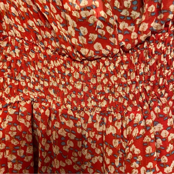 Princess Polly red floral tie strap Bonnie dress - Picture 4 of 9